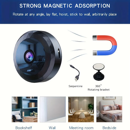 Wireless Mini WiFi Security Camera with Night Vision Motion Detection